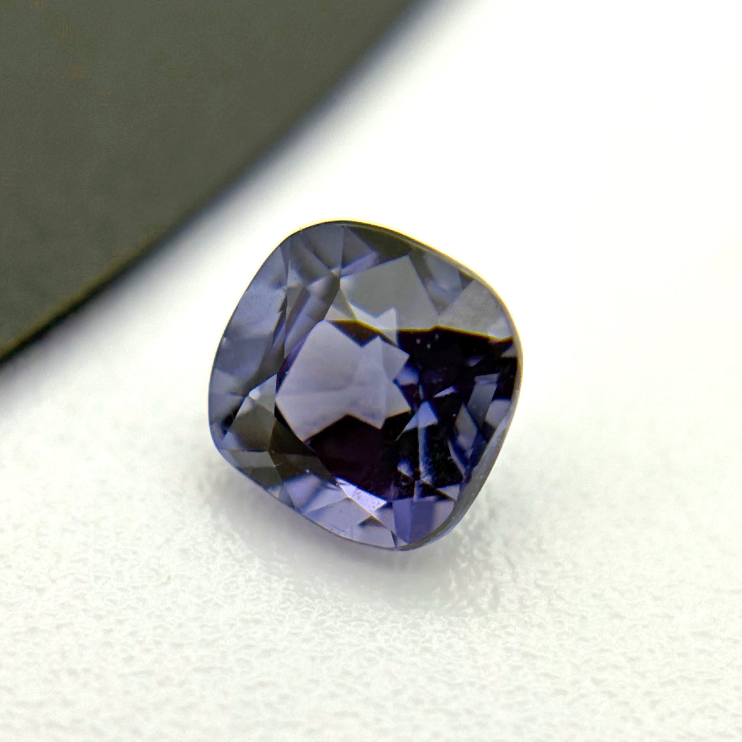 Close Up of Tanzanian Purple Blue Spinel Showing Brilliance