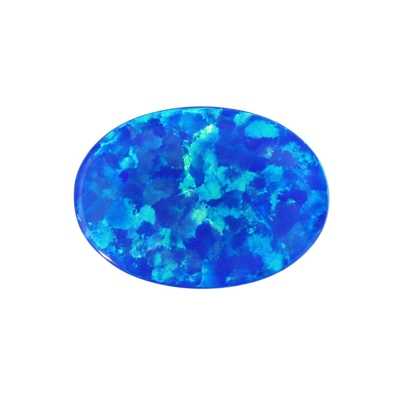 Blue Opal Oval Cut in Created Grade GEM | Lab Stone