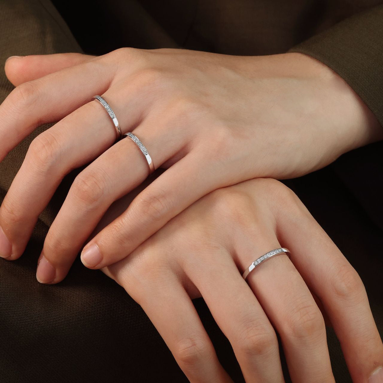 FIICCI Rouen Diamond 18K White Gold Wedding Ring