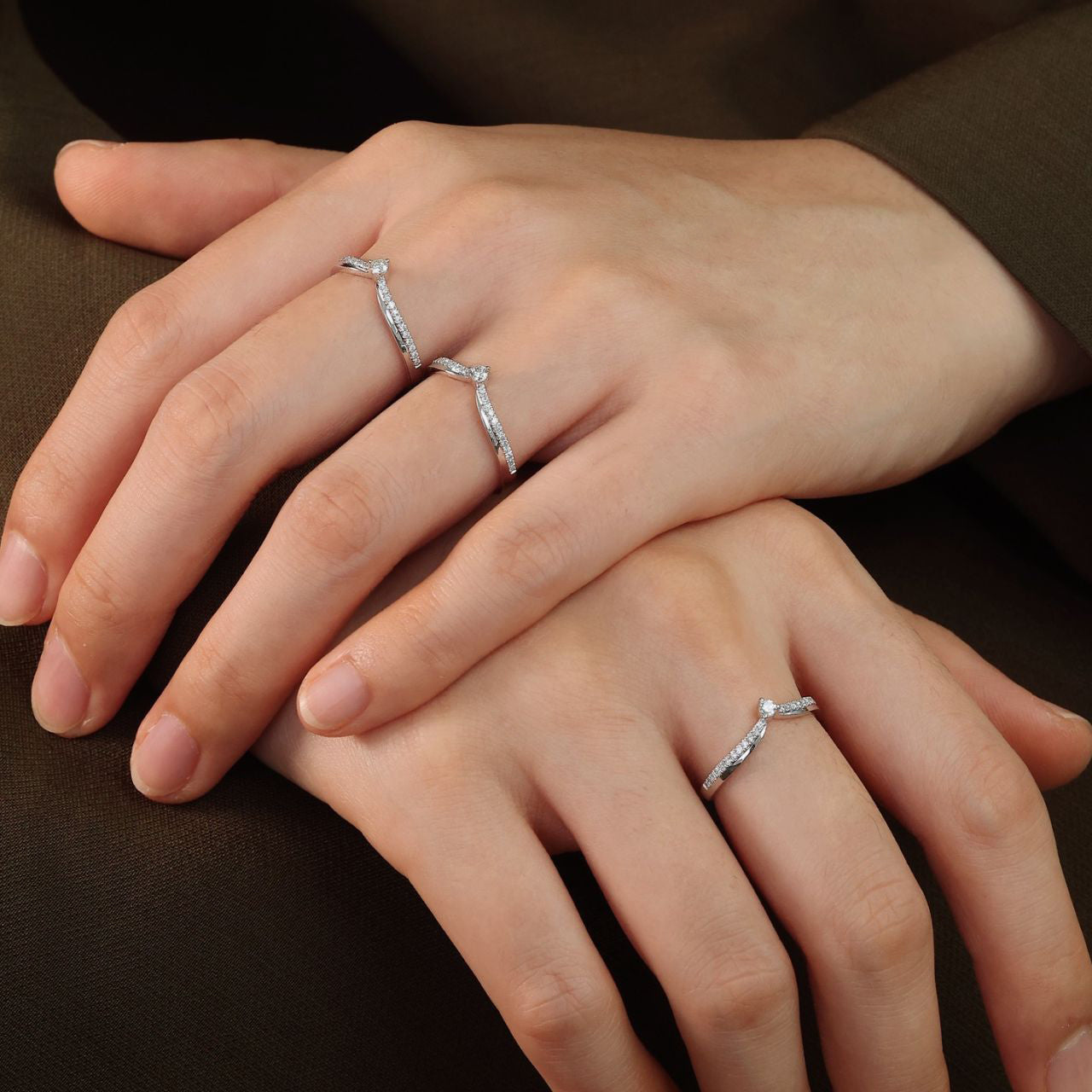 FIICCI Genoa Diamond 18K White Gold Wedding Ring