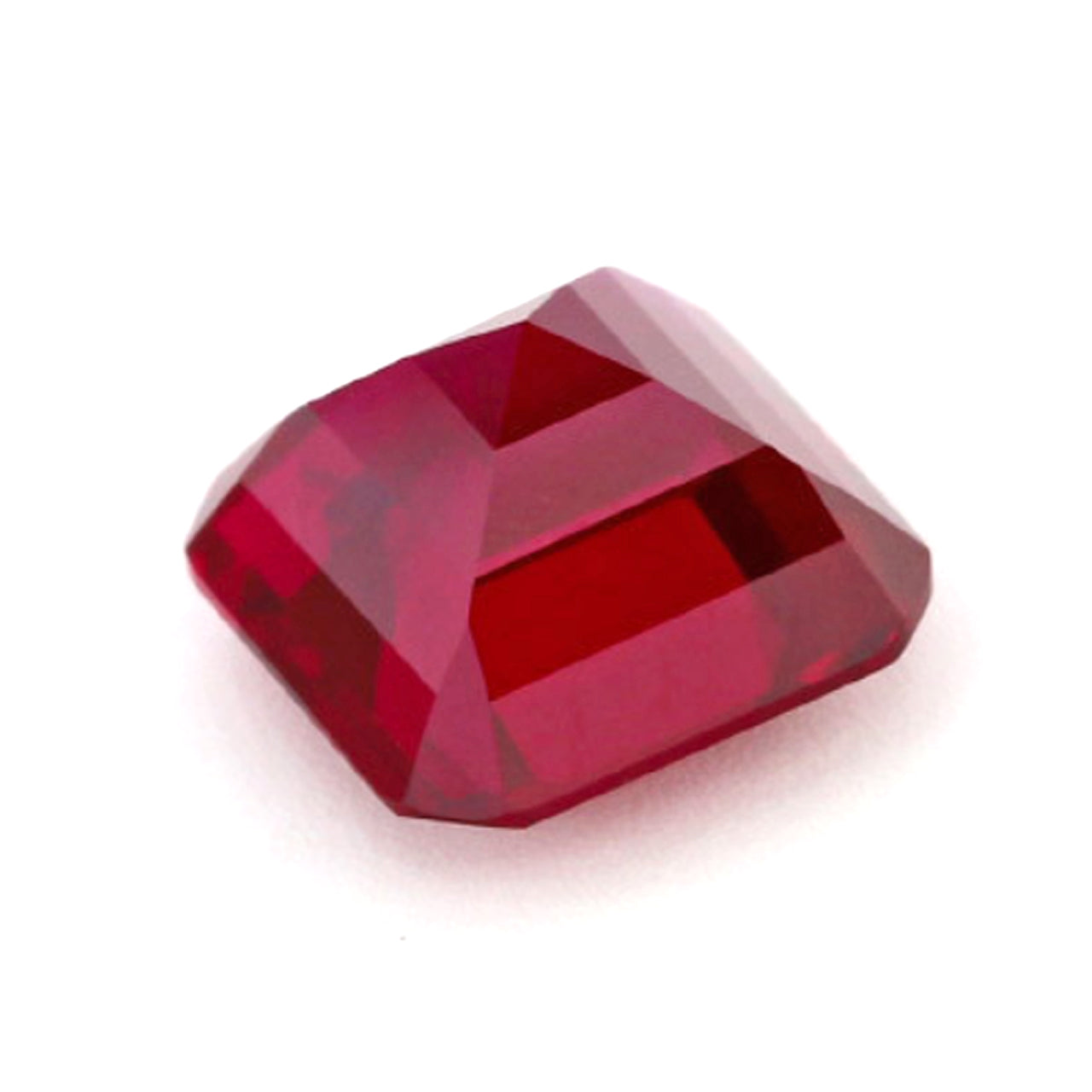 Ruby Antique Emerald Cut in Created Grade GEM | Lab Stone