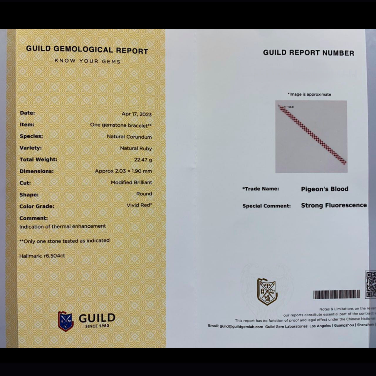 FIICCI Natural Ruby And Diamond In 18K White Gold Tennis Bracelate & July Birthstone