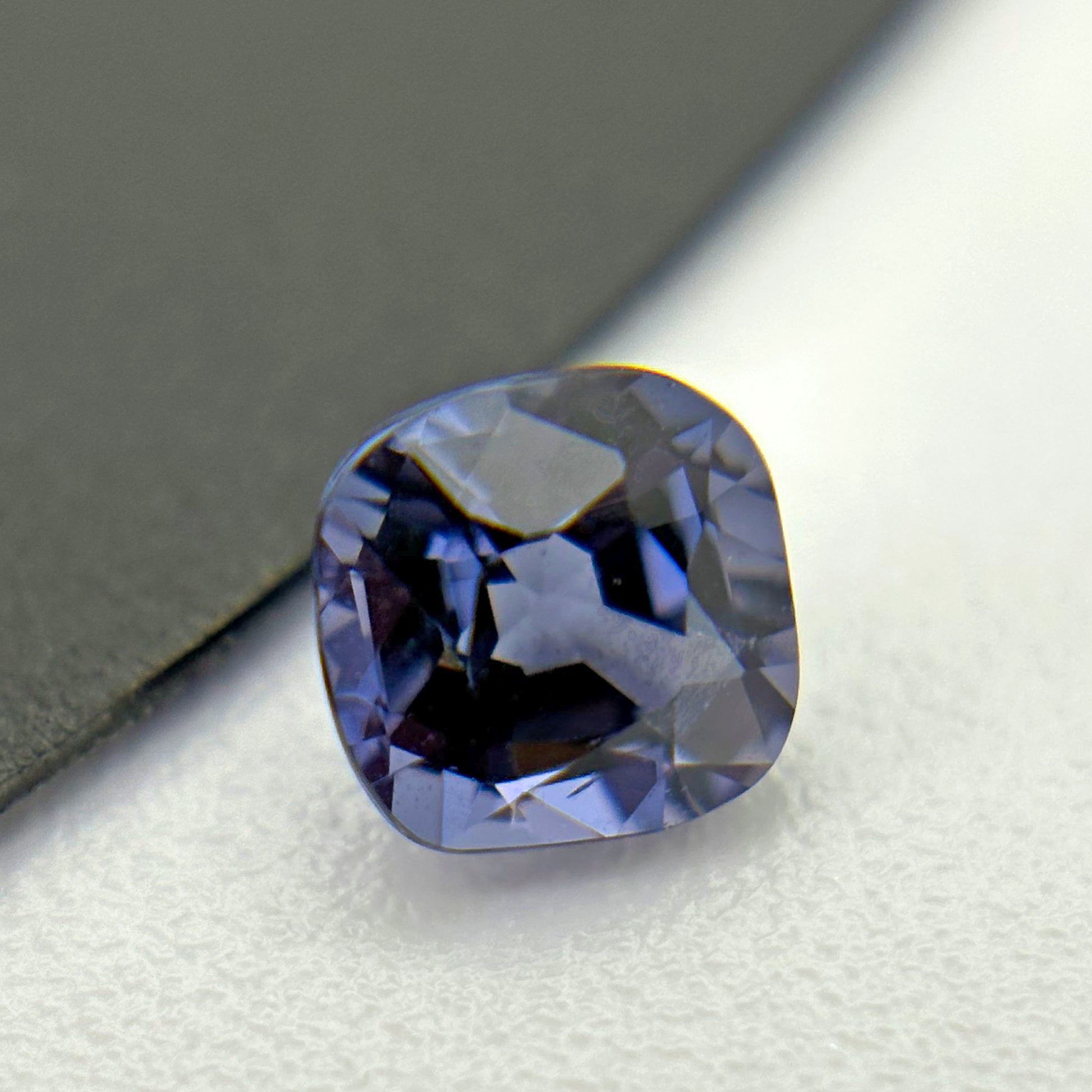 Facet Detail of Natural Purple Blue Spinel from Tanzania