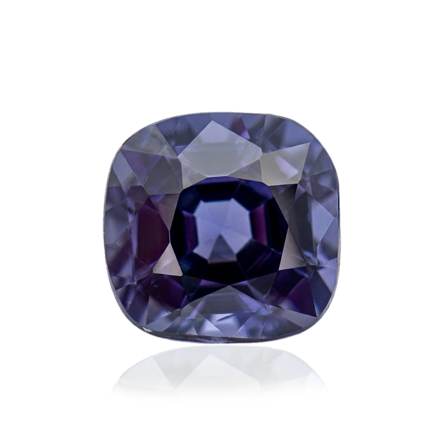 0.56 Carat Natural Tanzanian Purple Blue Spinel Square Cushion Cut Loose Gemstone