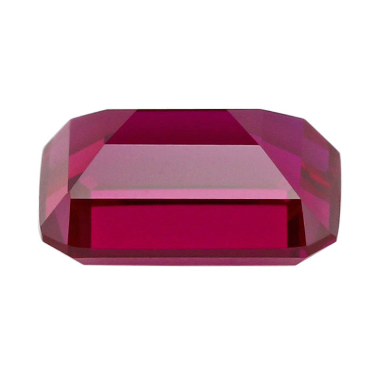 Ruby Emerald Cut in Created Grade GEM | Lab Stone