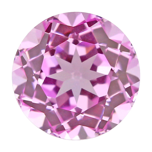 Pink Sapphire Round Cut in Created Grade GEM | Lab Stone