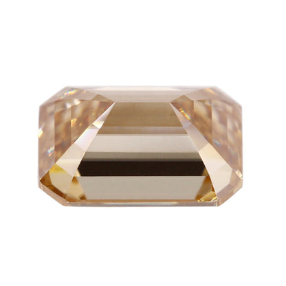 Yellow Moissanite Gemstone in Emerald Cut