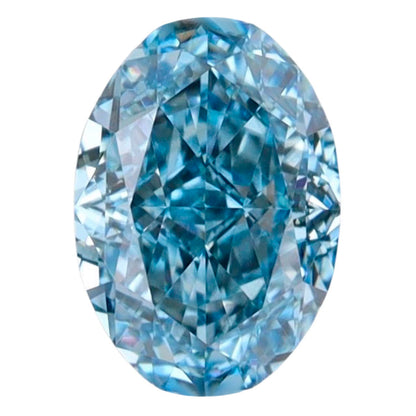 Lab Oval Diamonds - Fancy Vivid Blue - Lab Grown Diamond 0.68ct