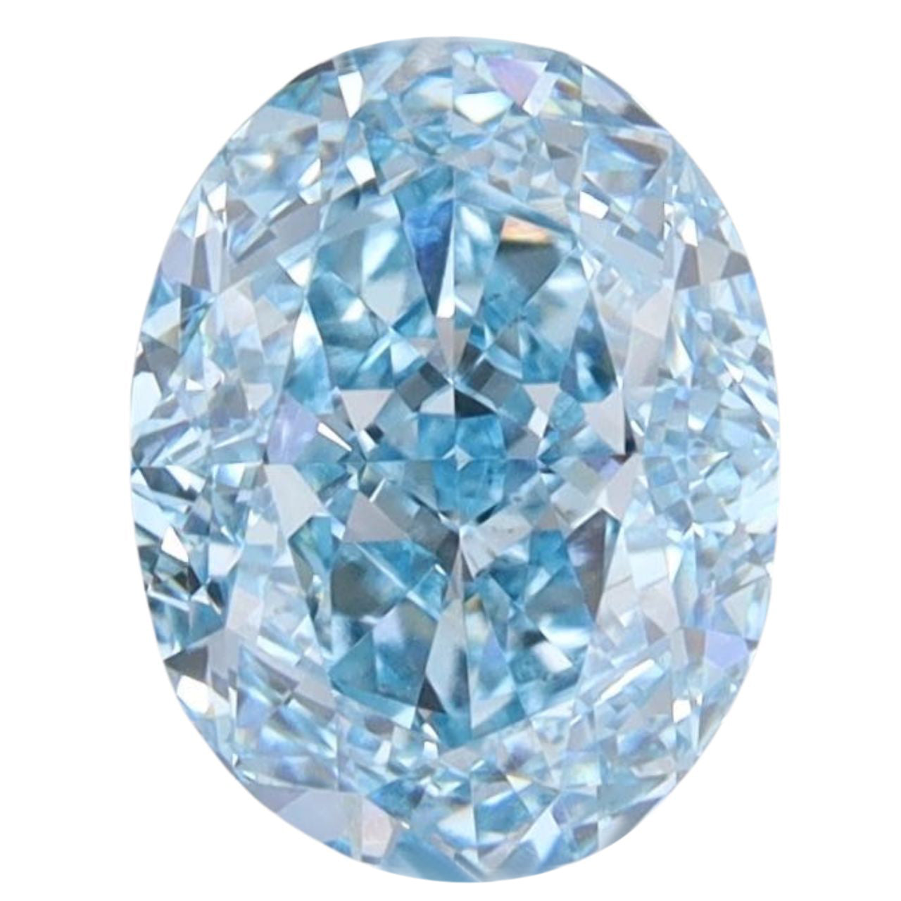 Lab Oval Diamonds - Fancy Vivid Blue - Lab Grown Diamond 2.05ct