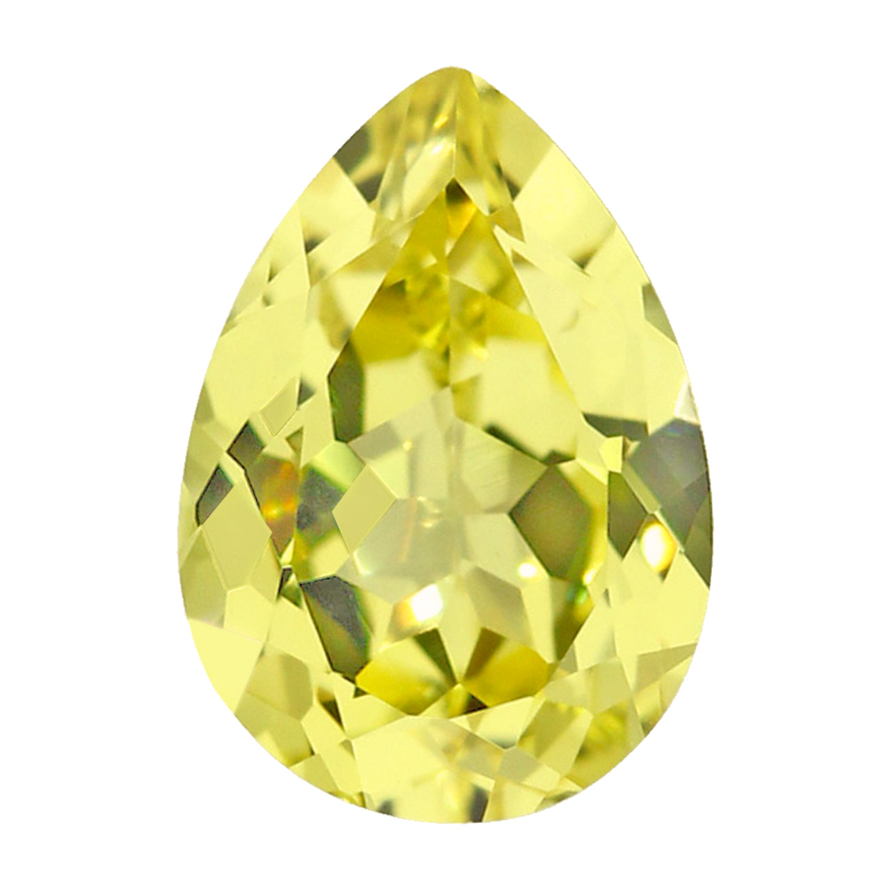 Yellow Sapphire Pear Cut in Created Grade GEM | Lab Stone