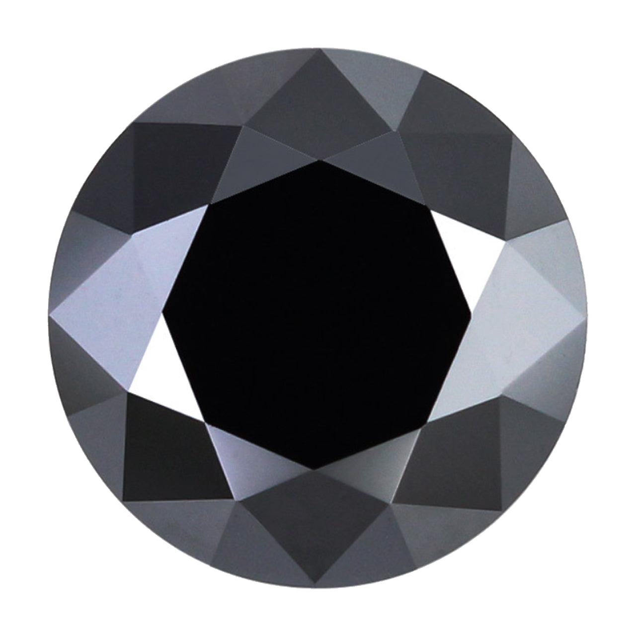 Black Moissanite Gemstone in Round Cut