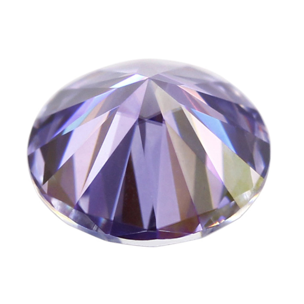 Purple Moissanite Gemstone in Round Cut