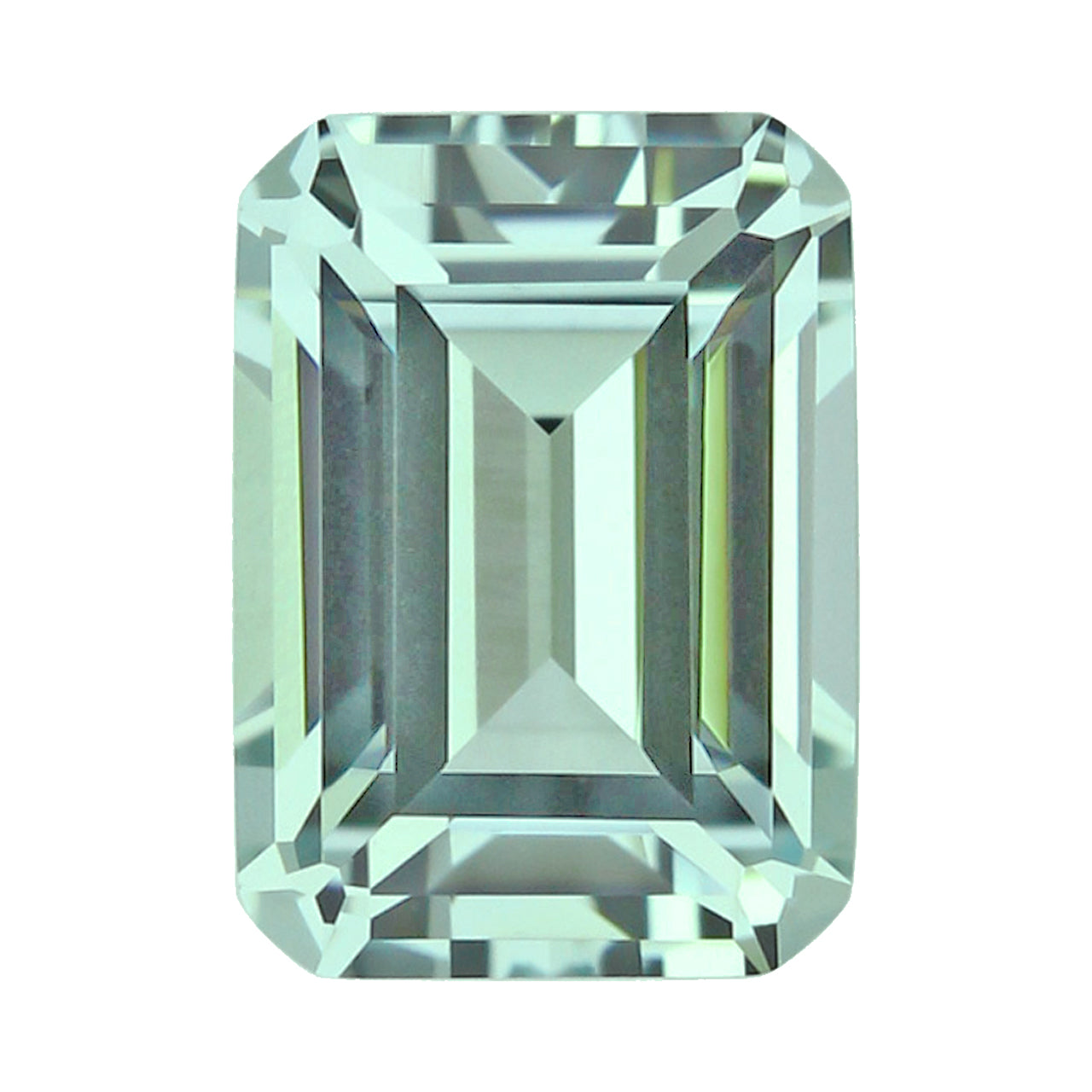 Green Sapphire Emerald Cut in Created Grade GEM | Lab Stone