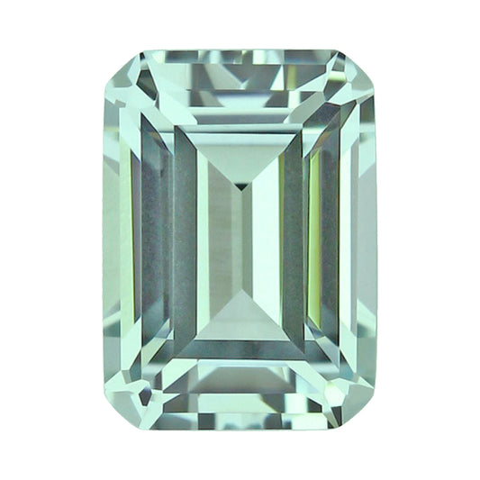 Green Sapphire Emerald Cut in Created Grade GEM | Lab Stone