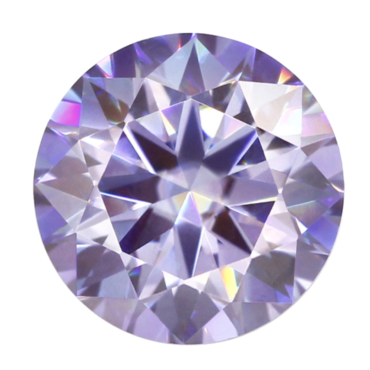 Purple Moissanite Gemstone in Round Cut