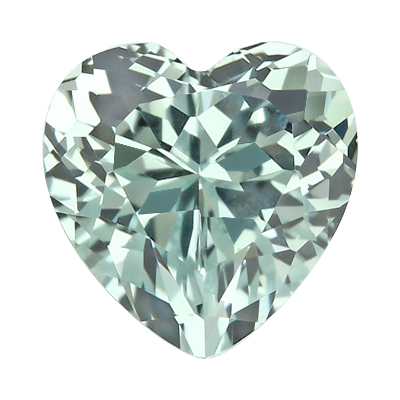 Green Sapphire Heart Cut in Created Grade GEM | Lab Stone