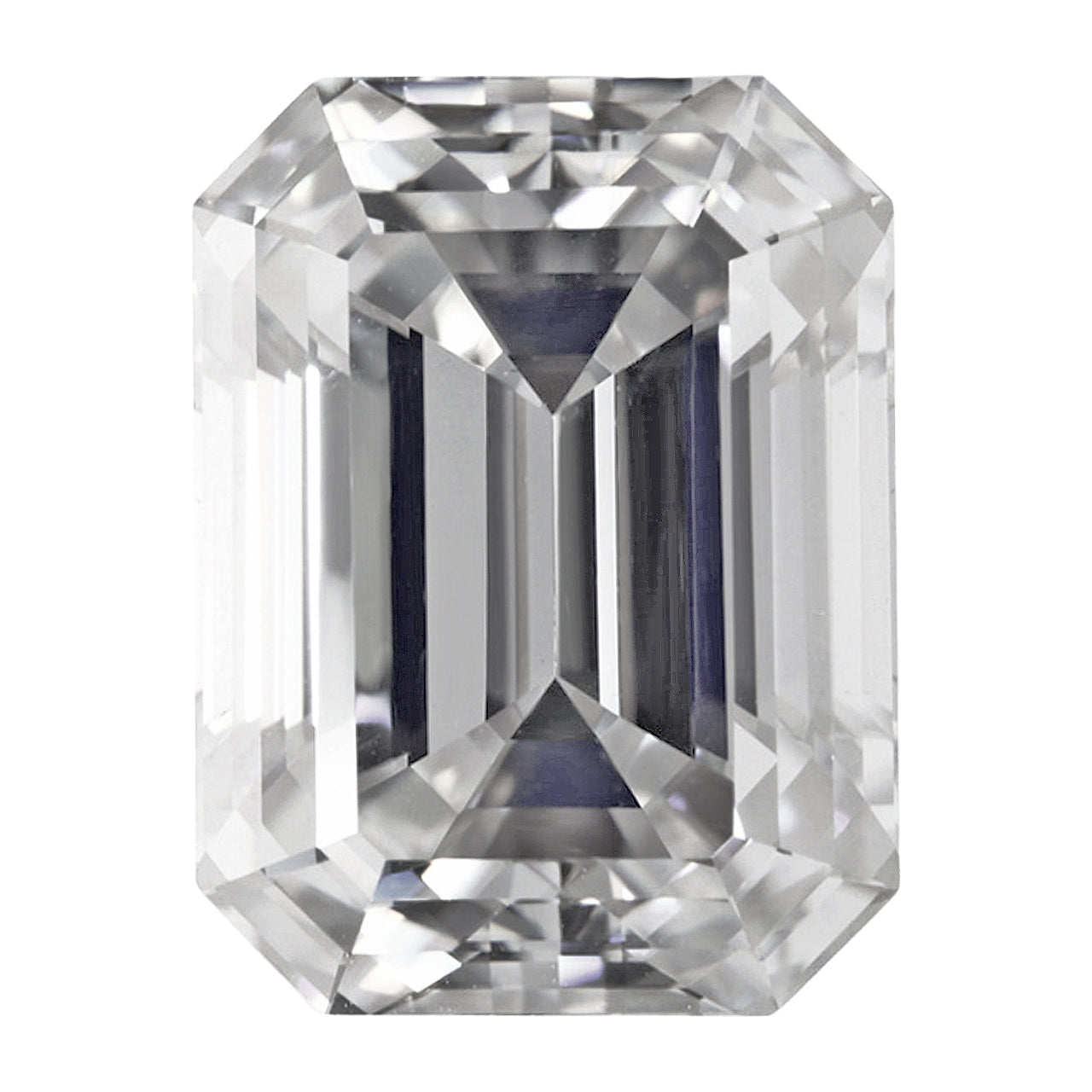 Value Grade Moissanite D Color Grade in Emerald Cut