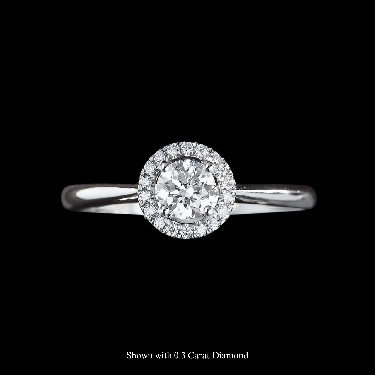 FIICCI Vienna Halo Round Diamond Engagement Ring