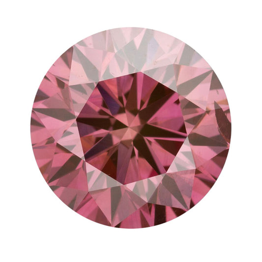 GIA Certified 1.6 Carat Enhanced Color Diamond -  Fancy Vivid Purplish Pink -  Round Brilliant