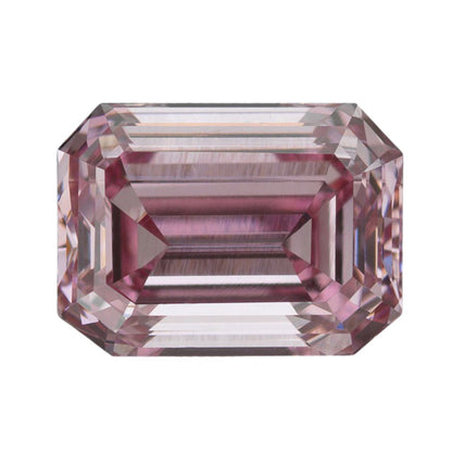 GIA Certified 0.69 Carat Enhanced Color Diamond - Fancy Intense Purplish Pink - Emerald Cut