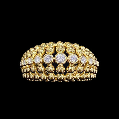 Aurora 18K Yellow Gold Natural Diamond Ring