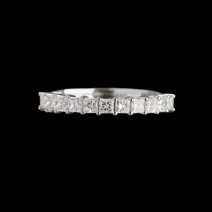 FIICCI Toscana 18K White Gold Princess Cut Diamond Wedding Ring