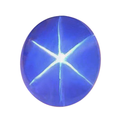 Blue Star Sapphire - Rare Quality - Oval Shape - Cabochon - 9.0 carats - 11.5 x 13mm