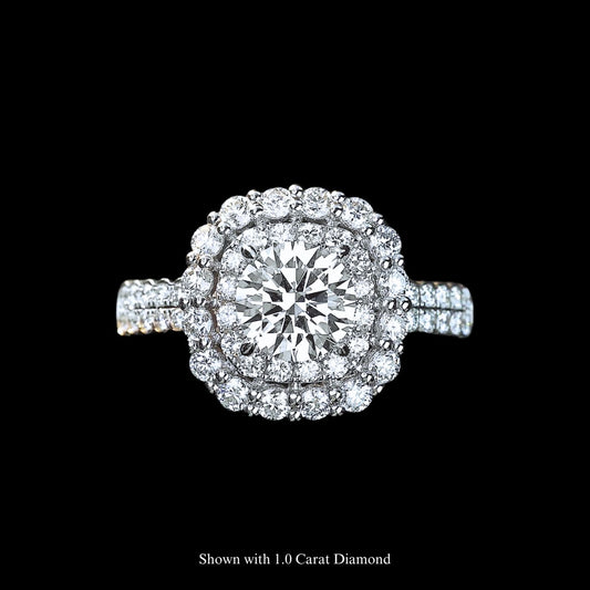 FIICCI Tulip Diamond 18K White Gold Engagement Ring