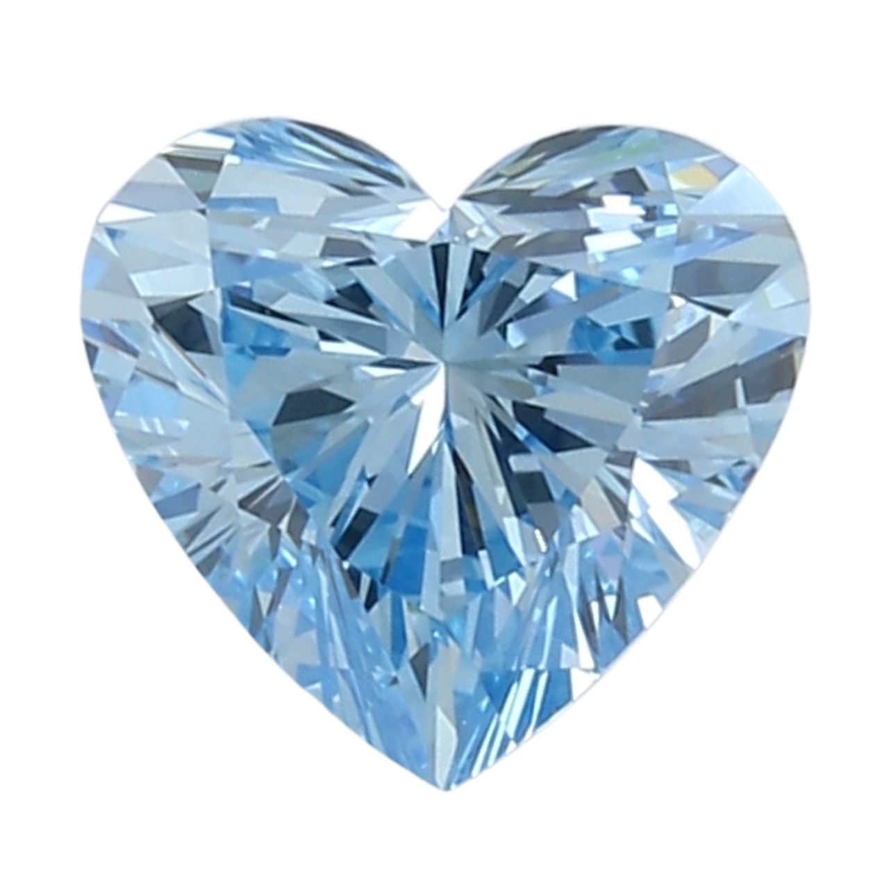 GIA Certified 1.87 Carat Heart Diamond - Fancy Vivid Greenish Blue - Enhanced Color