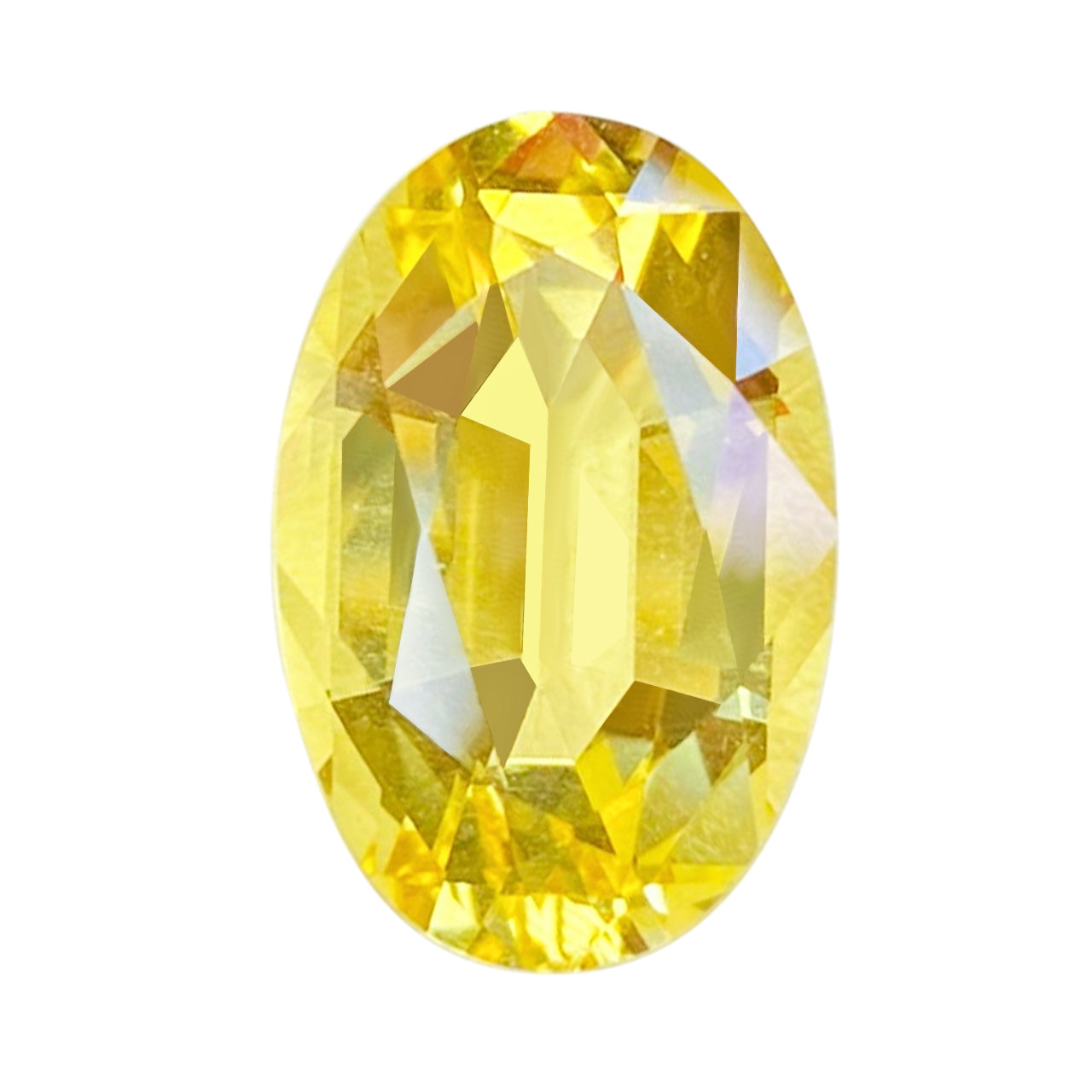 Oval Cut Yellow Beryl Gem - Yellow Color - 8.72 carats - 11.4 x 17.3mm