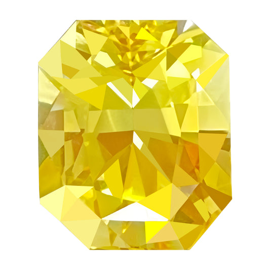 EGL Certified Unheated Yellow Sapphire - Pure Yellow - 12.93 carats - 13.36 × 11.14 mm