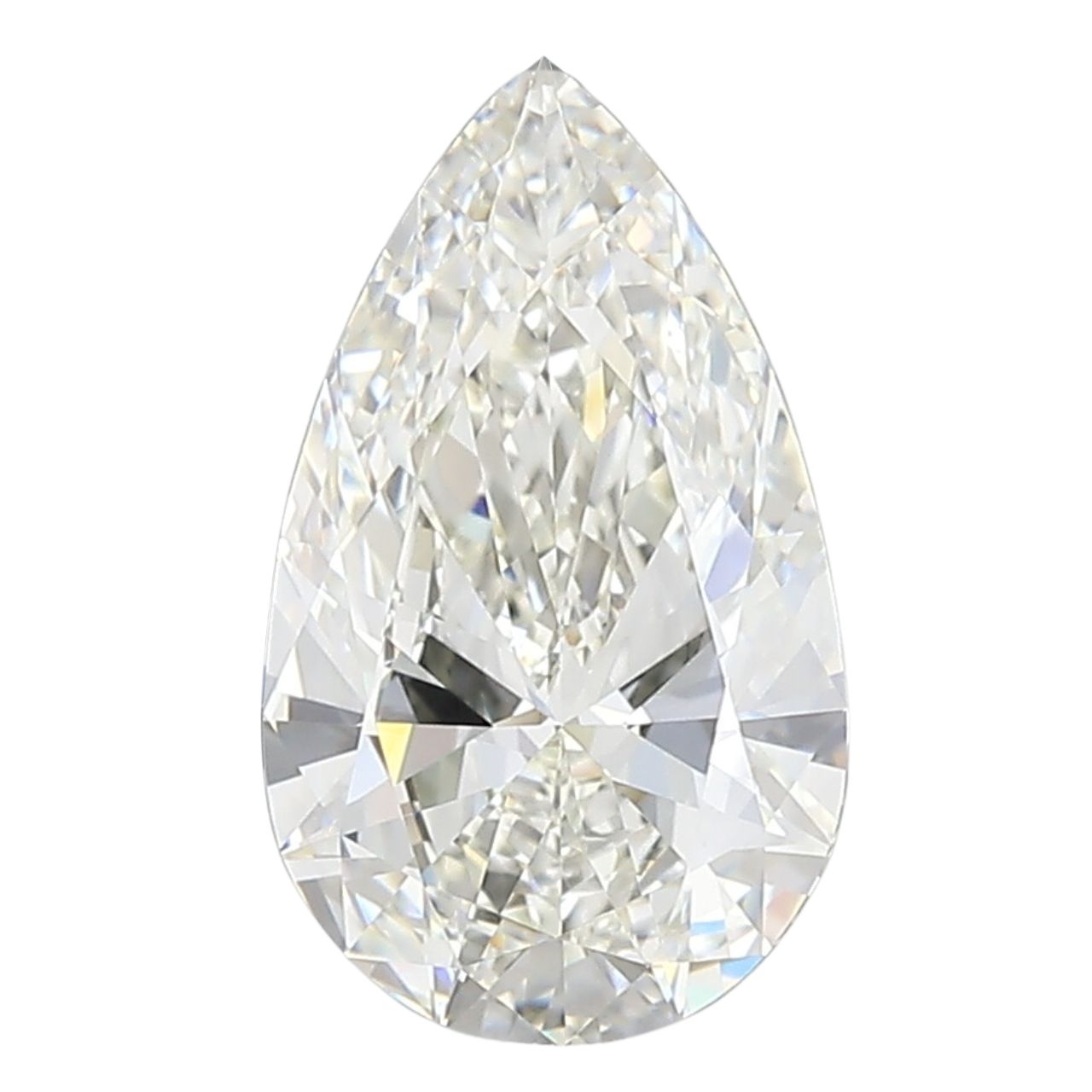 IGI Certified 2.01 Carat Pear Cut Diamond Ideal Cut - H Color - VVS1 Clarity