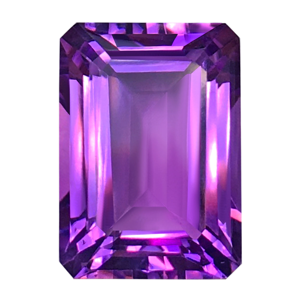 Emerald Cut Amethyst Gem - Purple Color - 10 carats - 10 x 14mm