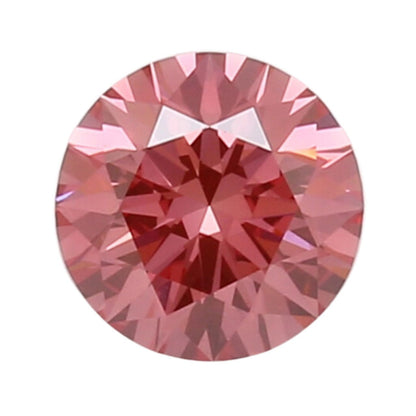 GIA Certified 1.01 Carat Enhanced Color Diamond -  Fancy Vivid Purplish Pink -  Round Brilliant