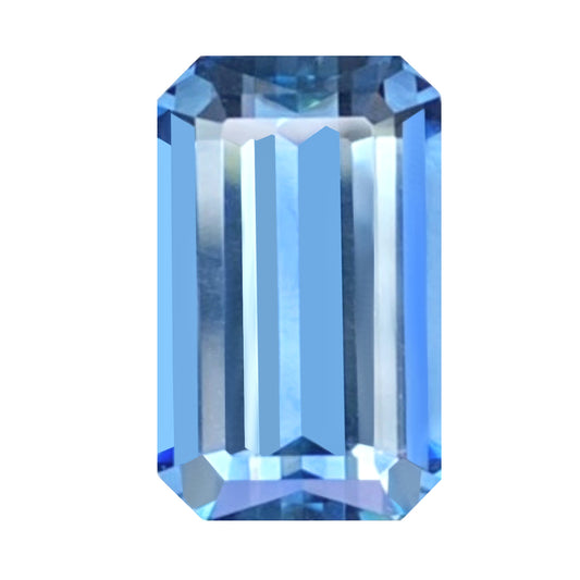 GUILD Certified Exceptional Santa Aquamarine - Emerald Cut - Deep Color - 5.23 carats - 8.2 x 13.2mm