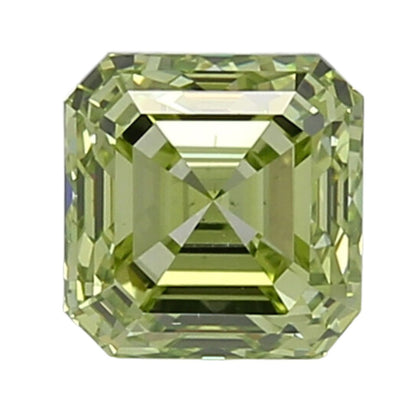 GIA Certified 1.51 Carat Emerald Cut Diamond - Fancy Intense Yellow-Green - Enhanced Color