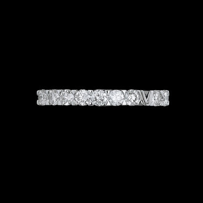 FIICCI Aosta 0.55ct Diamond 18K White Gold V Wedding Ring