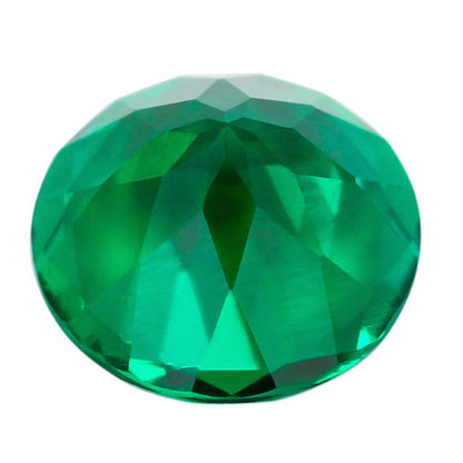 Emerald Round Cut in Created Grade GEM | Lab Stone