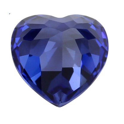 Blue Sapphire Heart Cut in Created Grade GEM | Lab Stone