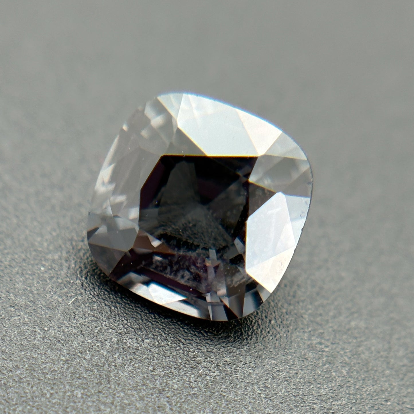 Natural Burmese Metallic Gray Spinel on Display Tray