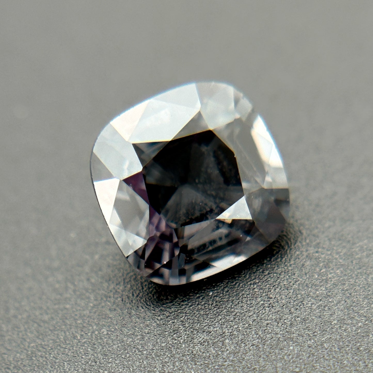 Facet Detail of Burmese Metallic Gray Spinel