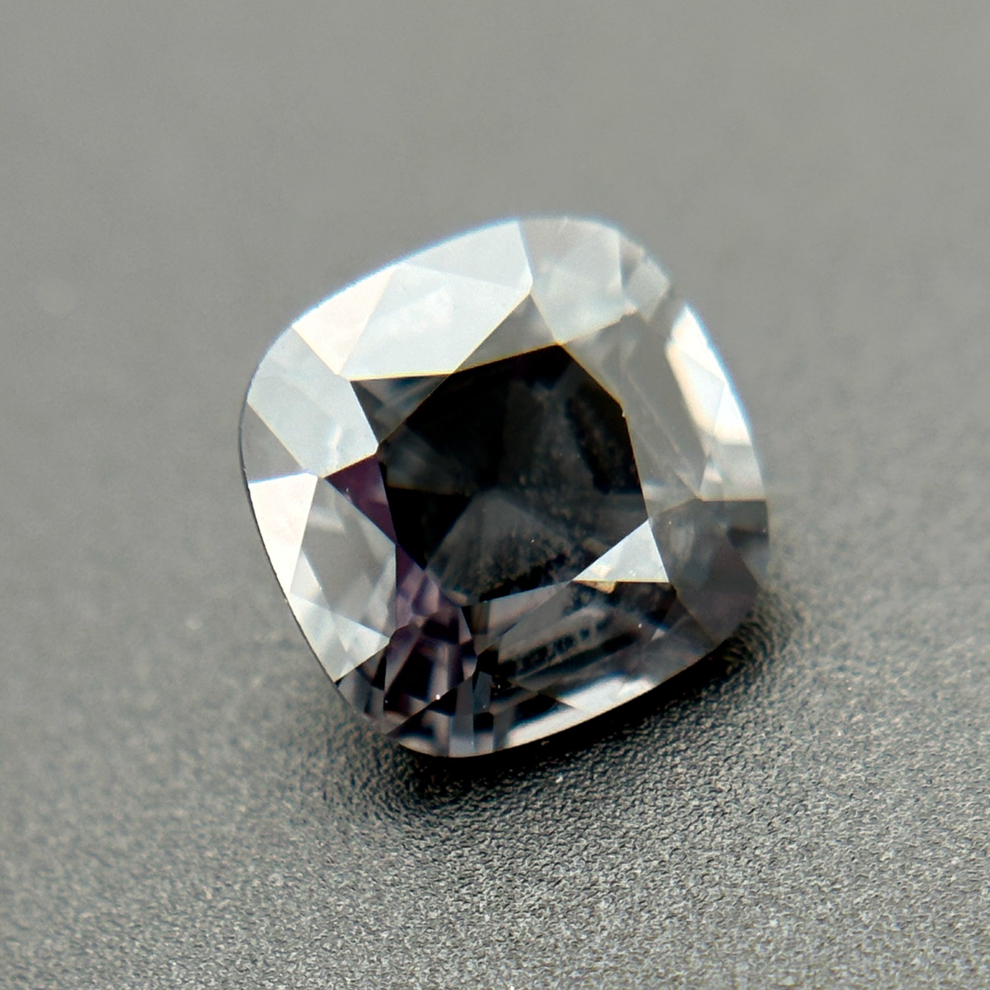 Facet Detail of Burmese Metallic Gray Spinel