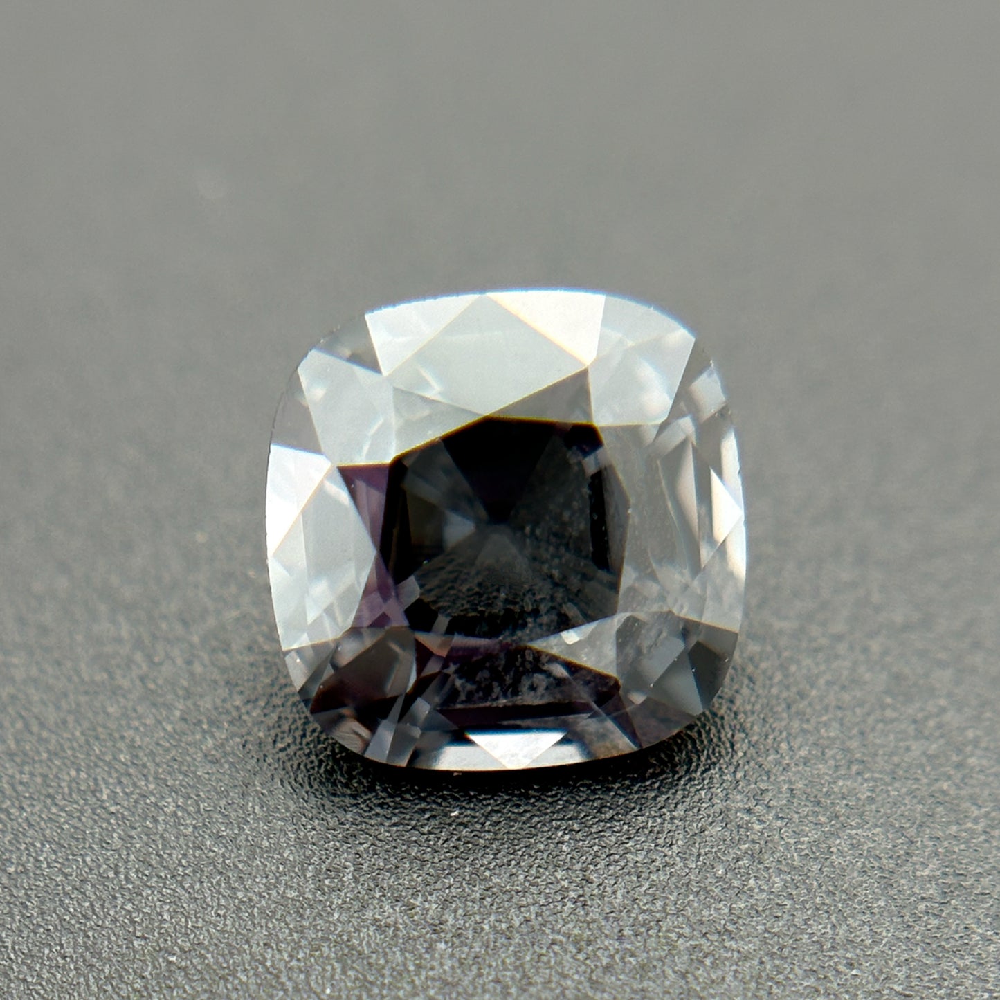 Side View of 2.20 Carat Burmese Metallic Gray Spinel