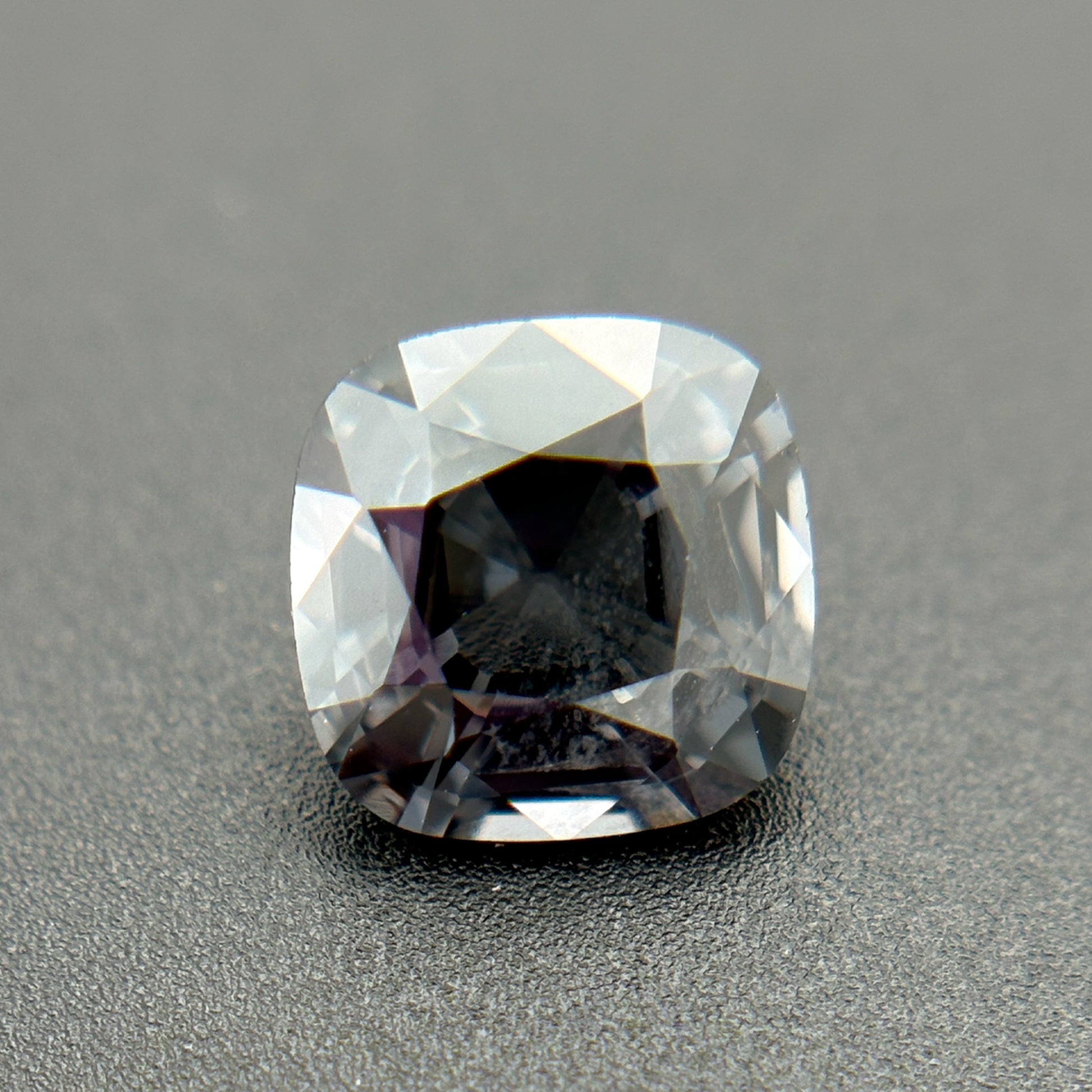 Side View of 2.20 Carat Burmese Metallic Gray Spinel