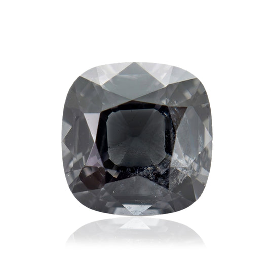 2.20 Carat Natural Burmese Metallic Gray Spinel Square Cushion Cut Loose Gemstone