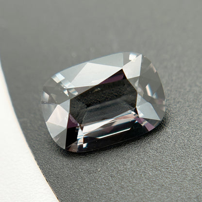 Close Up of Metallic Gray Spinel Showing Luster and Clarity