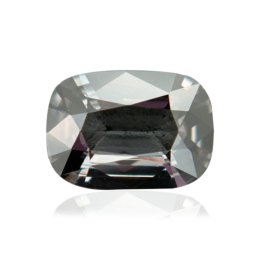 2.35 Carat Natural Metallic Gray Spinel Cushion Cut Loose Gemstone
