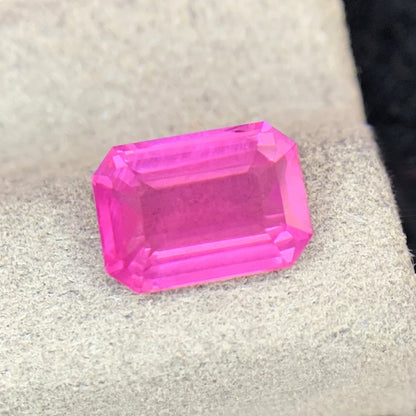 Side View of 2.55 Carat Mahenge Spinel Emerald Cut Natural Gemstone