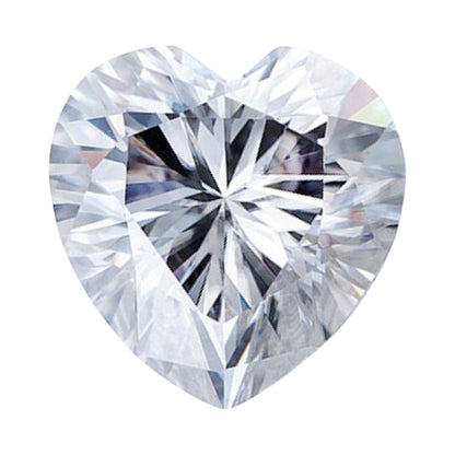 Value Grade Moissanite D Color Grade in Heart Cut