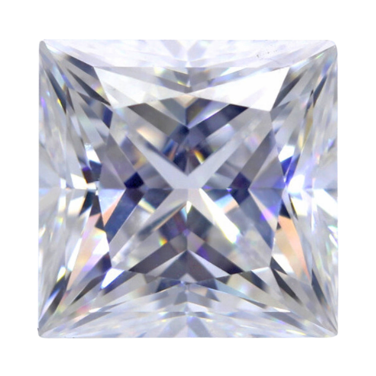 Value Grade Moissanite D Color Grade in Princess Cut